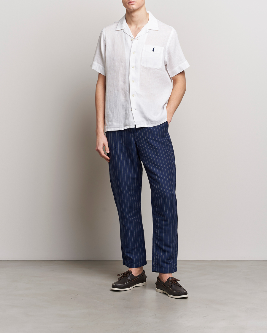 Herre | Skjorter | Polo Ralph Lauren | Linen Pocket Short Sleeve Shirt White