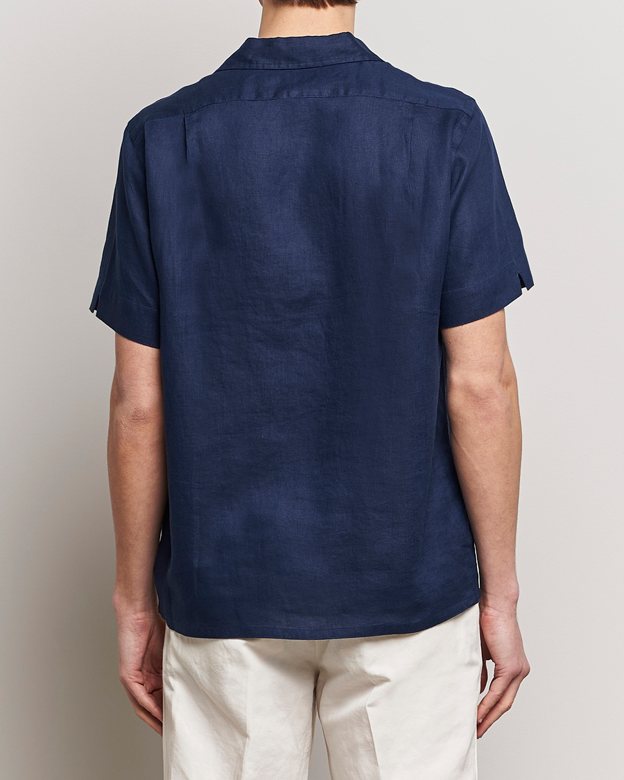 Herre | Skjorter | Polo Ralph Lauren | Linen Pocket Short Sleeve Shirt Newport Navy