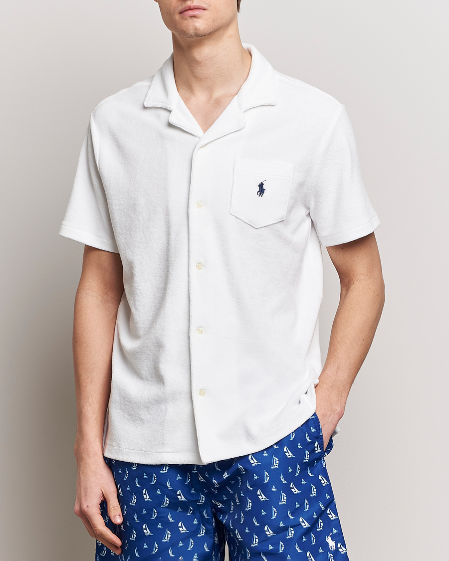 Herre | Kortermede skjorter | Polo Ralph Lauren | Cotton Terry Short Sleeve Shirt White