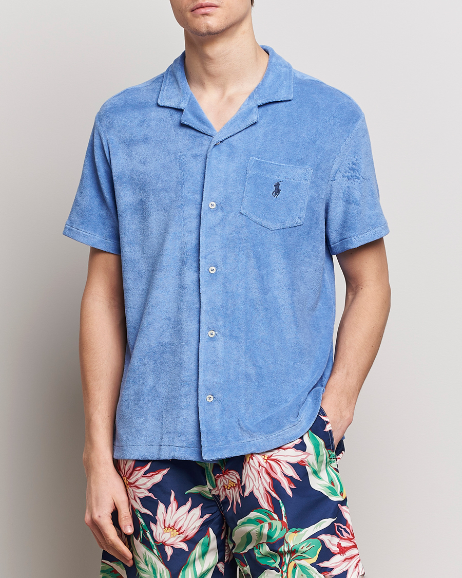 Herre | World of Ralph Lauren | Polo Ralph Lauren | Cotton Terry Short Sleeve Shirt Harbor Island Blue