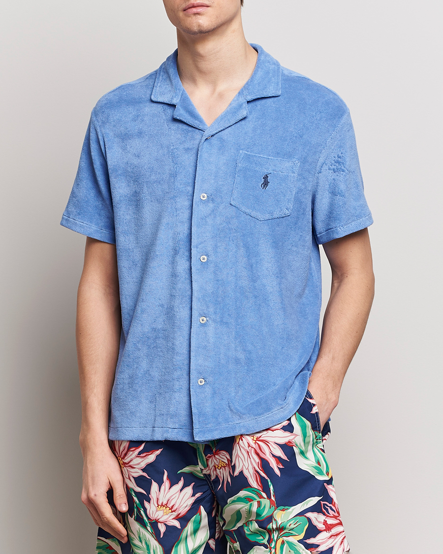 Herre | Preppy Authentic | Polo Ralph Lauren | Cotton Terry Short Sleeve Shirt Harbor Island Blue