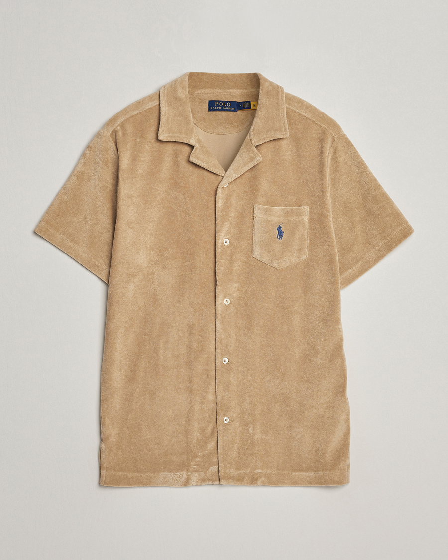 Herre | Skjorter | Polo Ralph Lauren | Cotton Terry Short Sleeve Shirt Coastal Beige
