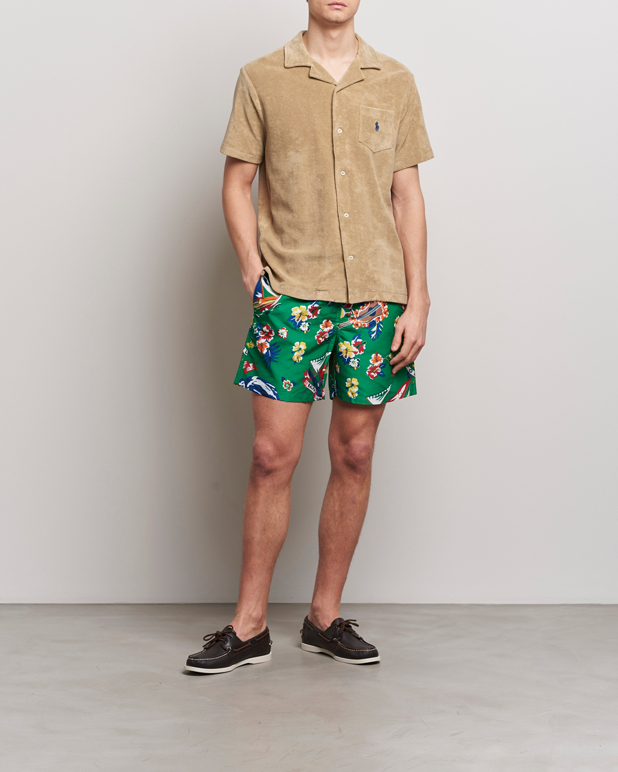 Herre | Skjorter | Polo Ralph Lauren | Cotton Terry Short Sleeve Shirt Coastal Beige