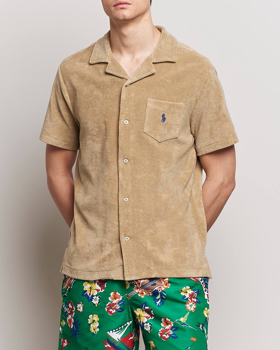 Herre | Lojalitetstilbud | Polo Ralph Lauren | Cotton Terry Short Sleeve Shirt Coastal Beige