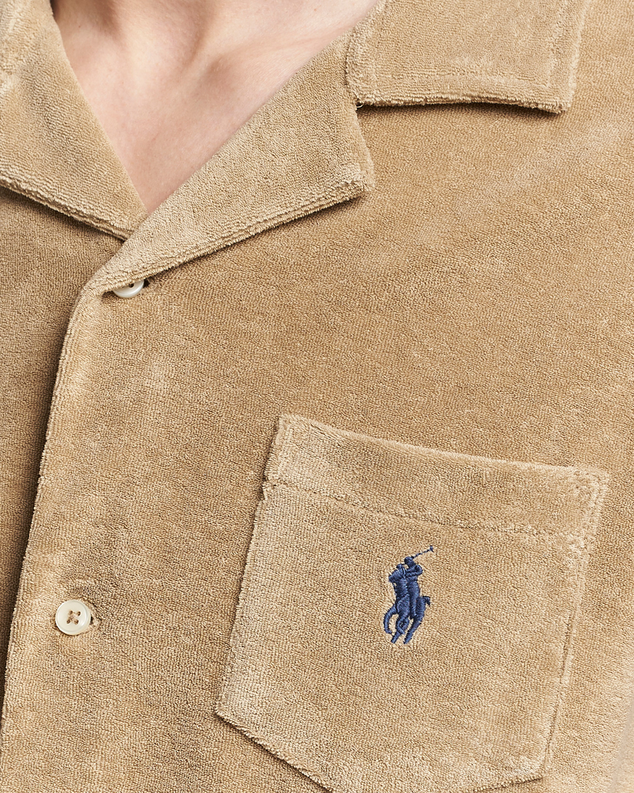 Herre | Skjorter | Polo Ralph Lauren | Cotton Terry Short Sleeve Shirt Coastal Beige