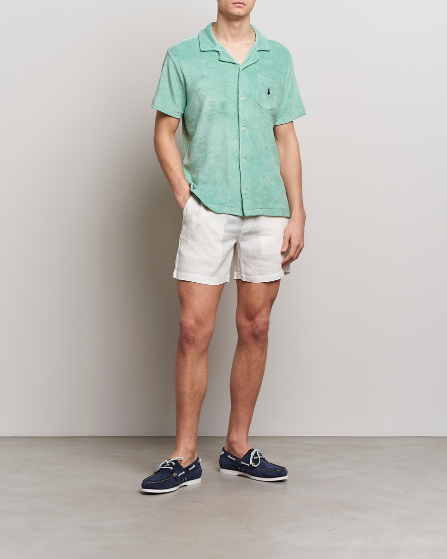 Herre | Skjorter | Polo Ralph Lauren | Cotton Terry Short Sleeve Shirt Celadon