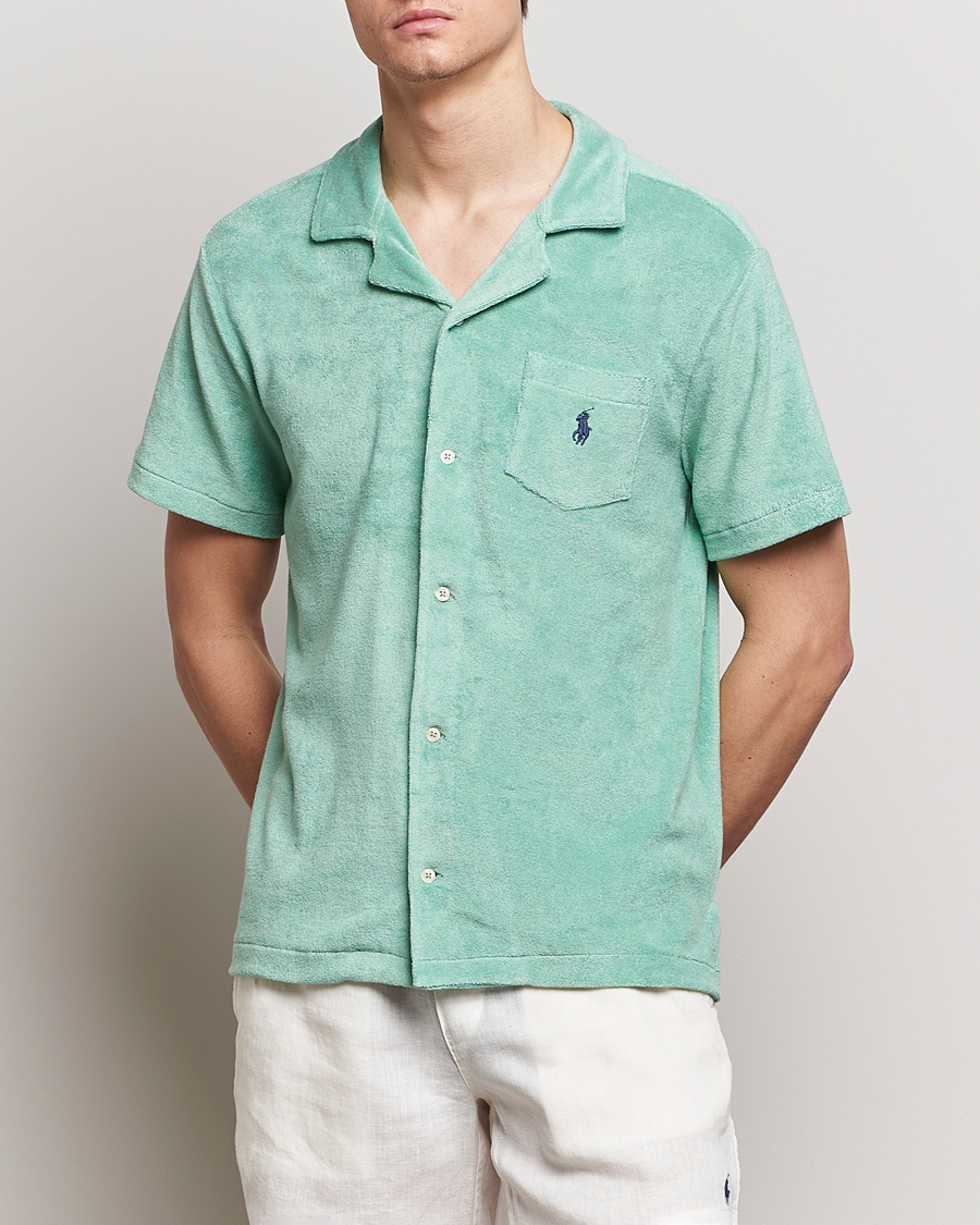Herre | Skjorter | Polo Ralph Lauren | Cotton Terry Short Sleeve Shirt Celadon
