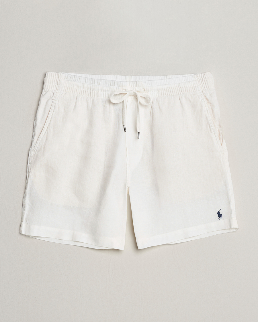 Herre | Shorts | Polo Ralph Lauren | Prepster Linen Drawstring Shorts Deckwash White