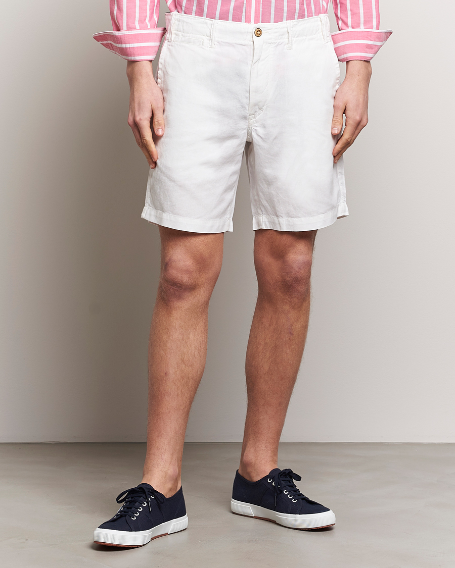 Herre | Polo Ralph Lauren | Polo Ralph Lauren | Cotton/Linen Shorts White
