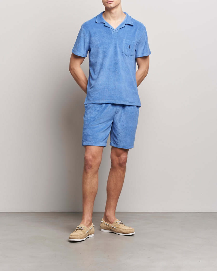 Herre | Shorts | Polo Ralph Lauren | Cotton Terry Drawstring Shorts Harbour Island Blue