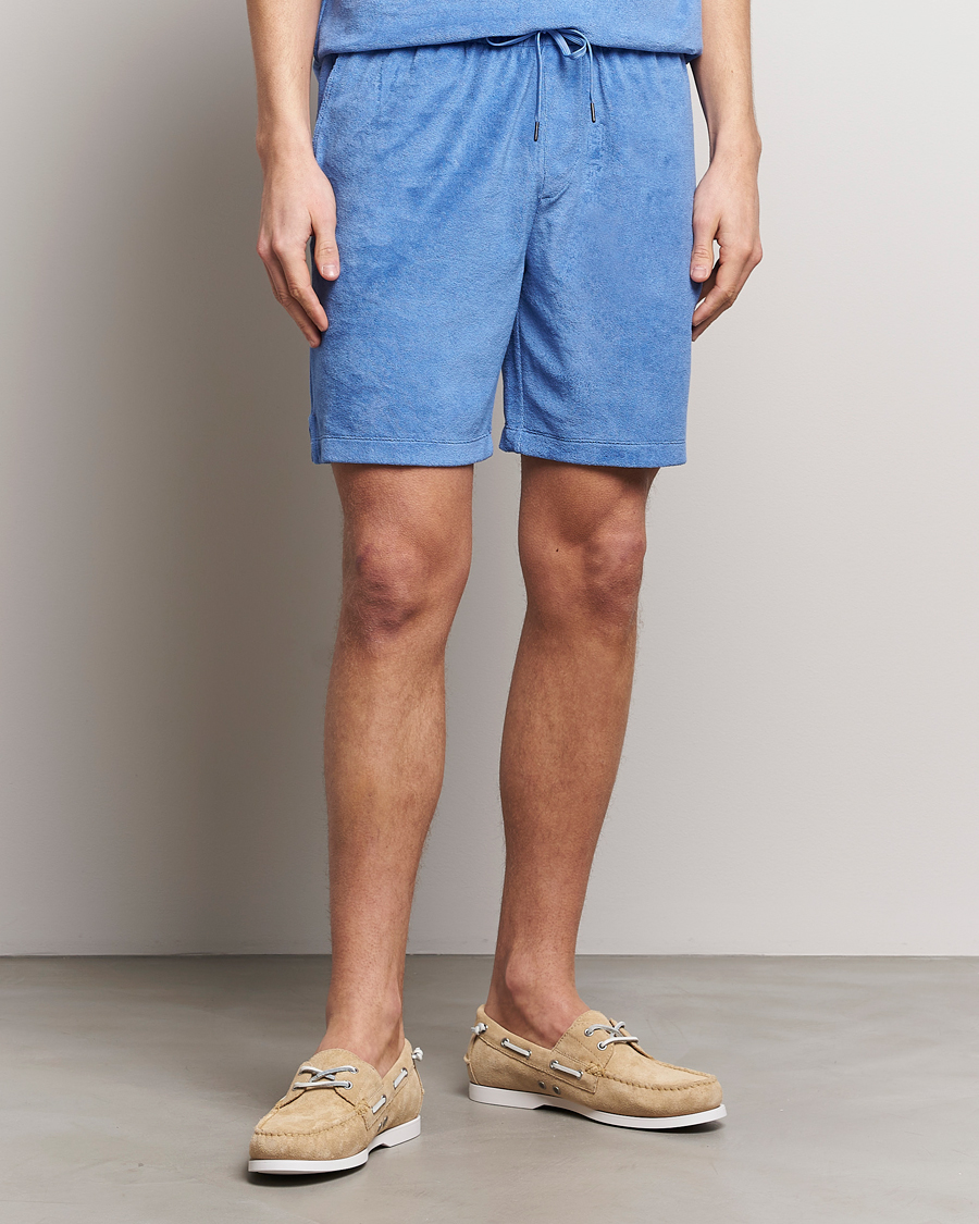 Herr | Drawstringshorts | Polo Ralph Lauren | Cotton Terry Drawstring Shorts Harbor Island Blue