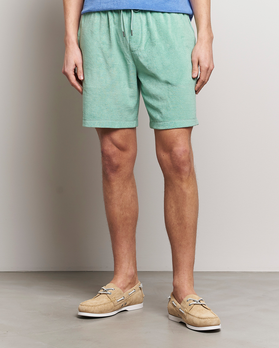 Herr | Drawstringshorts | Polo Ralph Lauren | Cotton Terry Drawstring Shorts Celadon