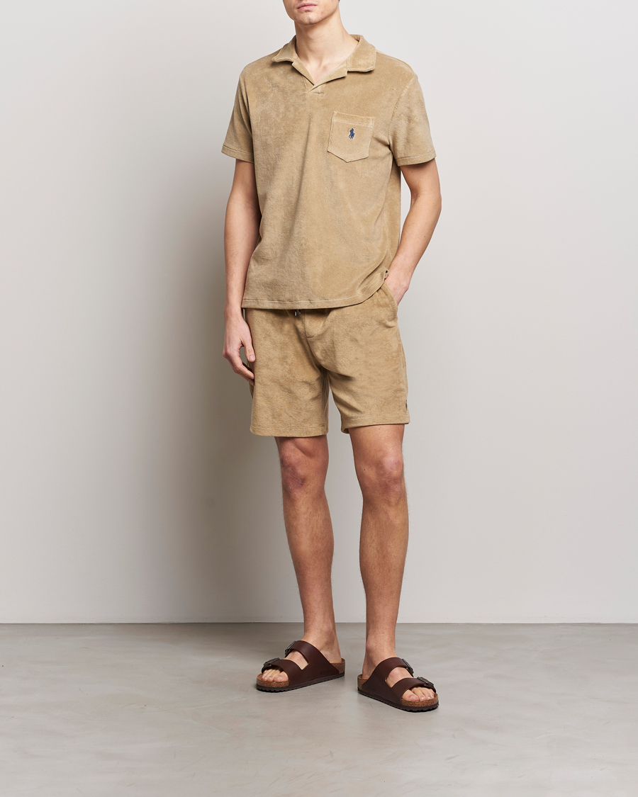 Herre | Shorts | Polo Ralph Lauren | Cotton Terry Drawstring Shorts Coastal Beige