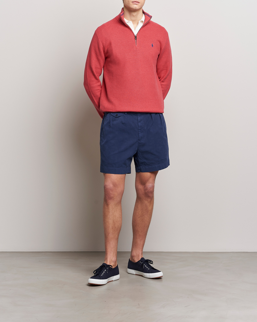 Herre | Shorts | Polo Ralph Lauren | Pleated Featherweight Twill Shorts Newport Navy