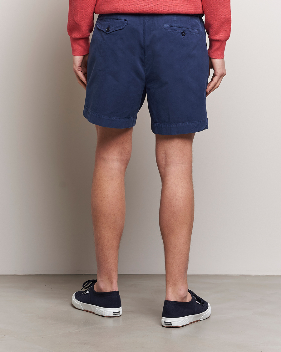Herre | Shorts | Polo Ralph Lauren | Pleated Featherweight Twill Shorts Newport Navy