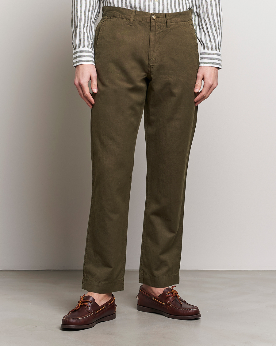 Herr | Byxor | Polo Ralph Lauren | Cotton/Linen Bedford Chinos Canopy Olive