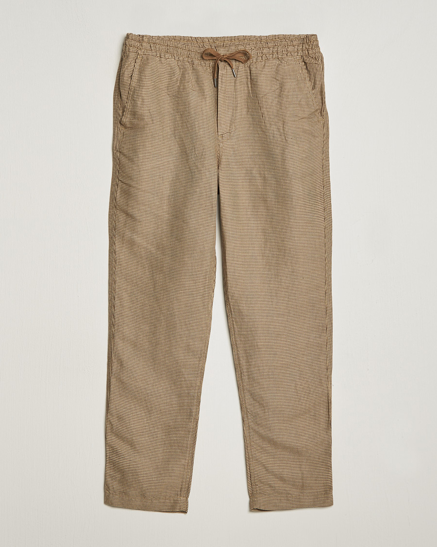 Herre | Bukser | Polo Ralph Lauren | Prepster V2 Linen Trousers Brown Dogstooth