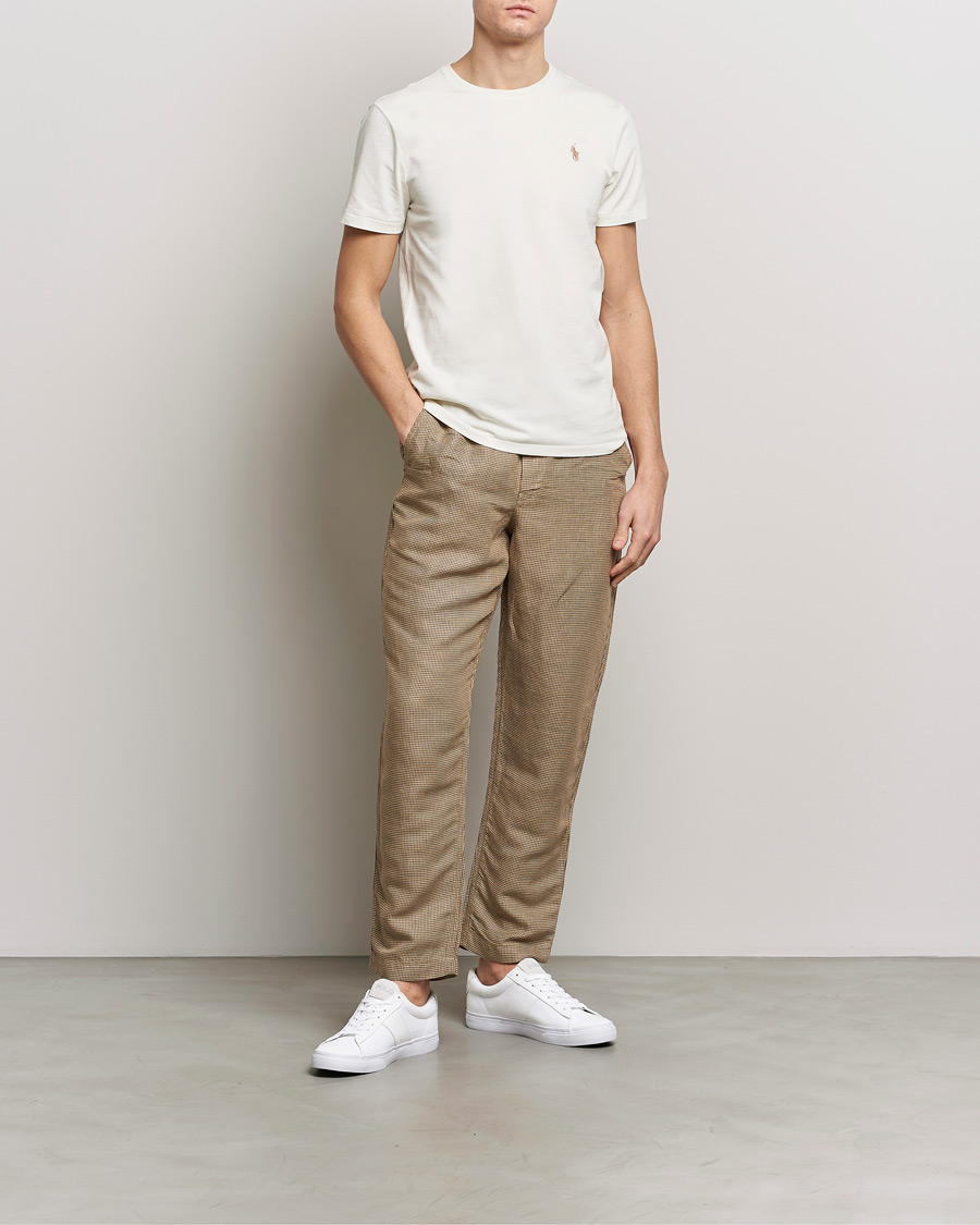 Herre | Bukser | Polo Ralph Lauren | Prepster V2 Linen Trousers Brown Dogstooth