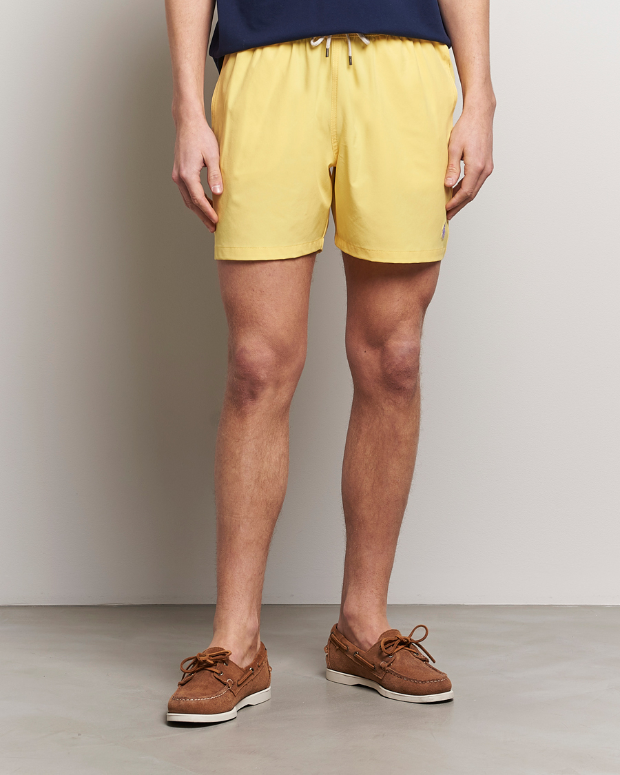 Herre | Badebukser med snøre | Polo Ralph Lauren | Recycled Traveler Boxer Swimshorts Oasis Yellow