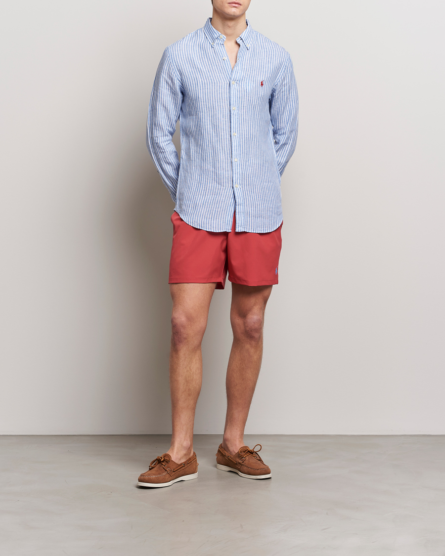 Herre | Badeshorts | Polo Ralph Lauren | Recycled Traveler Boxer Swimshorts Nantucket Red