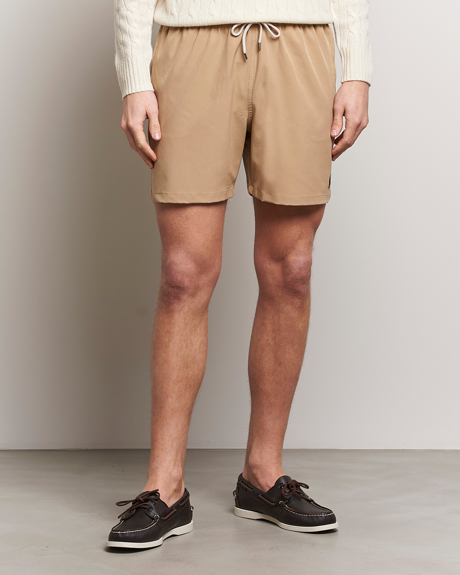 Herre | Badeshorts med snøring | Polo Ralph Lauren | Recycled Traveler Boxer Swimshorts Vintage Khaki