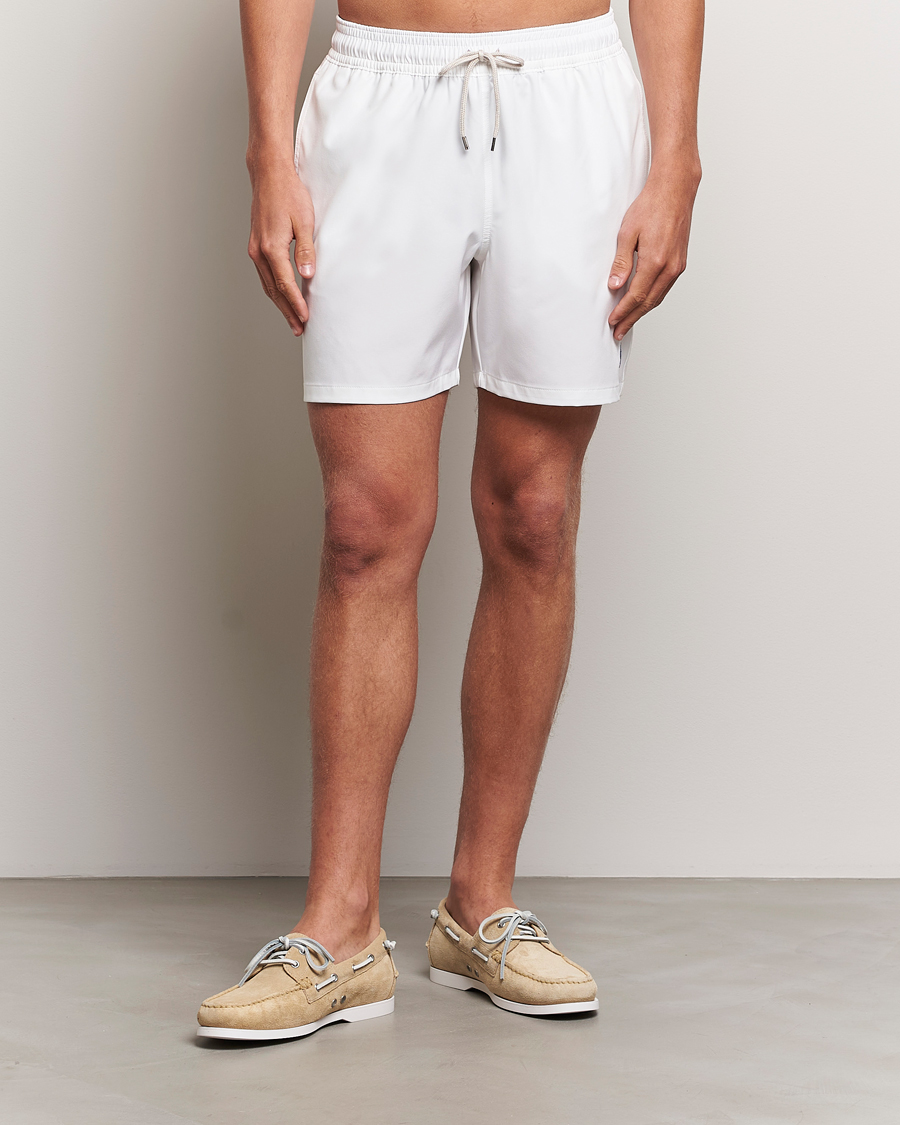 Herre | Badeshorts med snøring | Polo Ralph Lauren | Recycled Traveler Boxer Swimshorts White/Liberty