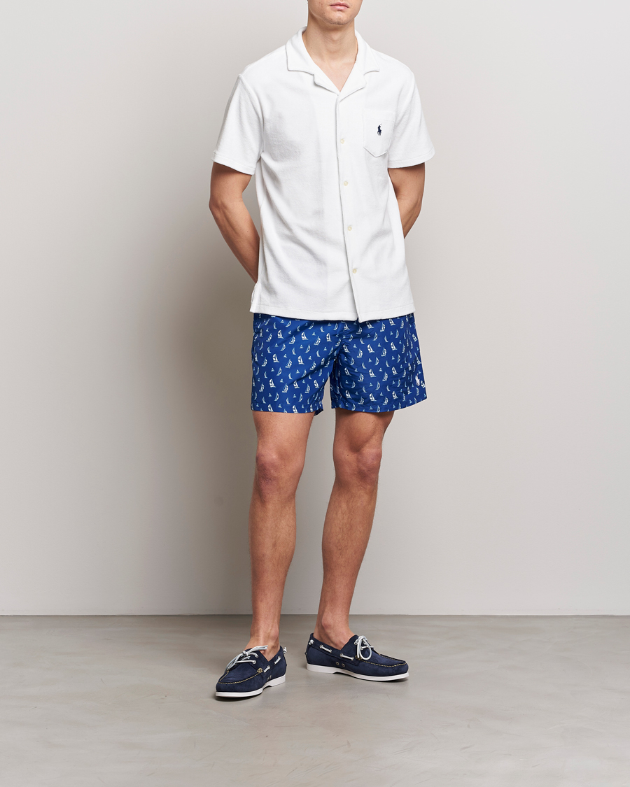 Herre | Badeshorts | Polo Ralph Lauren | Recycled Traveler Printed Swimshorts Blue Sail