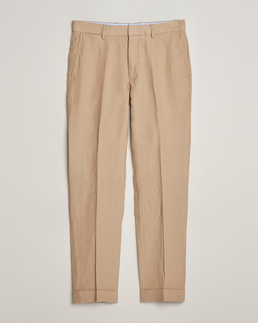 Herre | Bukser | Polo Ralph Lauren | Linen Pleated Trousers Coastal Beige