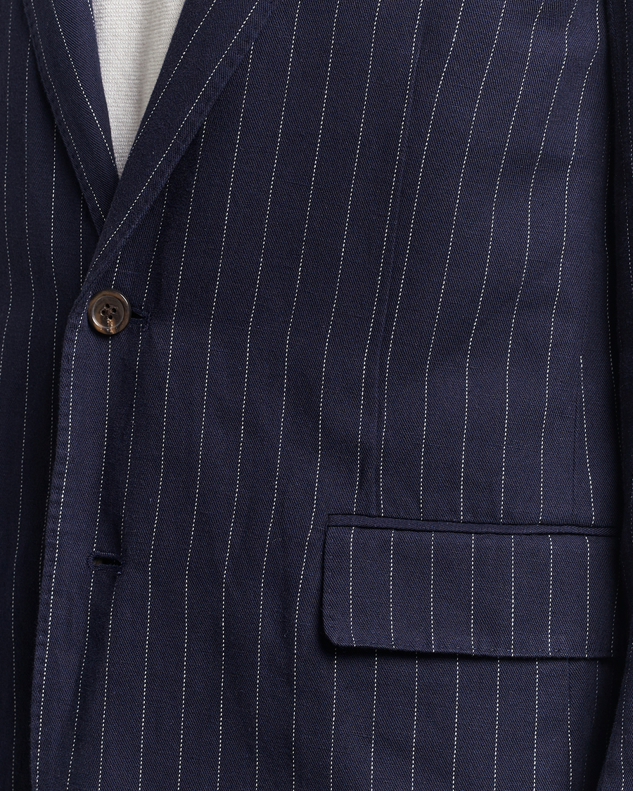 Herre | Dressjakker | Polo Ralph Lauren | Linen Pinstripe Sportcoat Navy/Cream