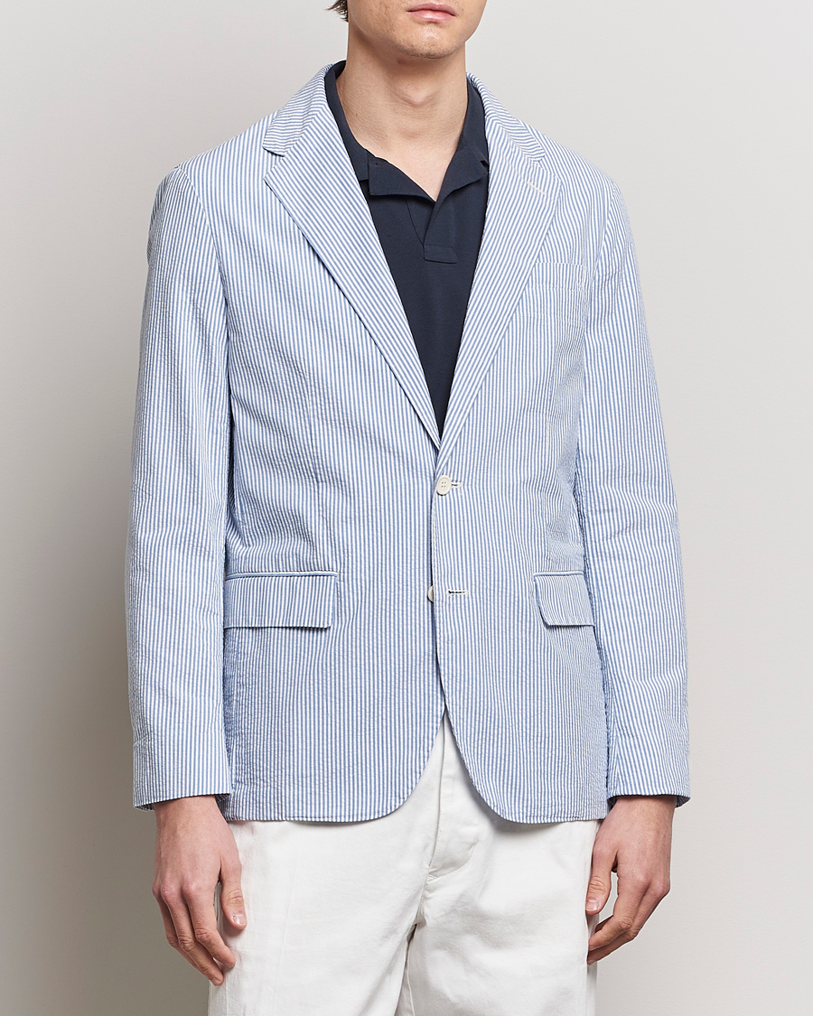 Herr | Kläder | Polo Ralph Lauren | Seersucker Sportcoat Bright Blue