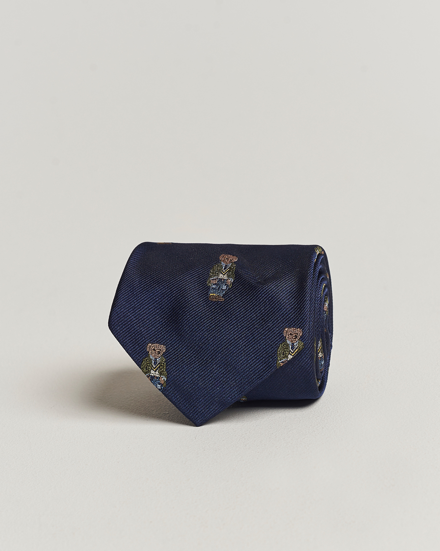 Herre | Polo Ralph Lauren Heritage Bear Tie Navy | Polo Ralph Lauren | Heritage Bear Tie Navy