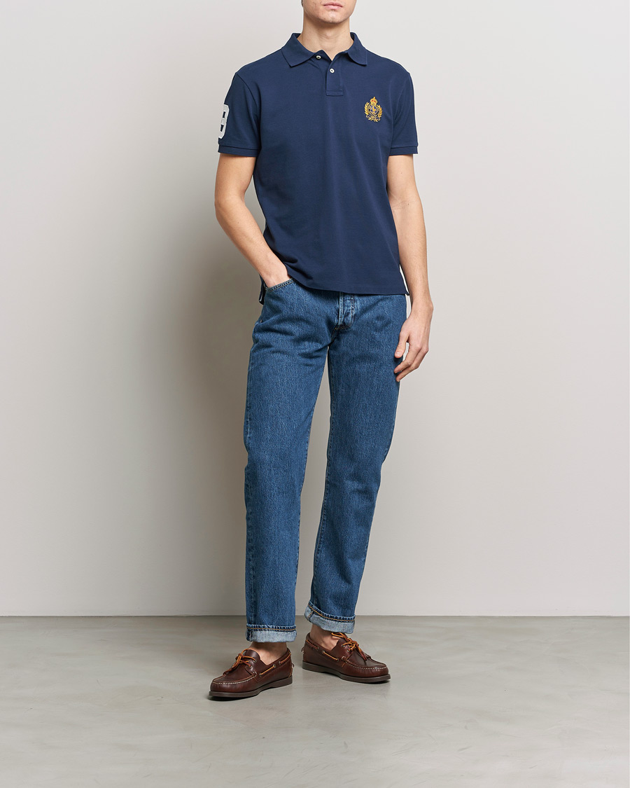 Herre | Pikéer | Polo Ralph Lauren | Custom Slim Fit Match Club Polo Newport Navy