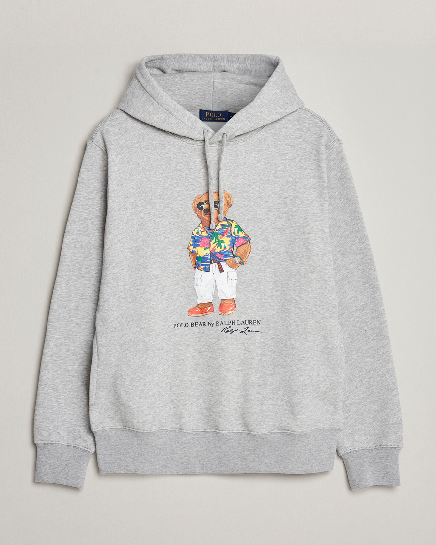 Herre | Gensere | Polo Ralph Lauren | Printed Beach Bear Hoodie Andover Heather