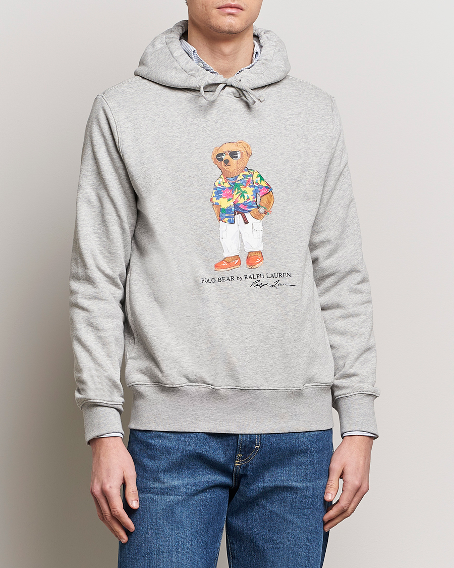 Herre | Gensere | Polo Ralph Lauren | Printed Beach Bear Hoodie Andover Heather