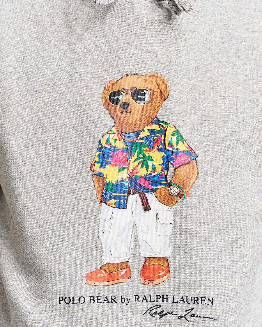 Herre | Gensere | Polo Ralph Lauren | Printed Beach Bear Hoodie Andover Heather