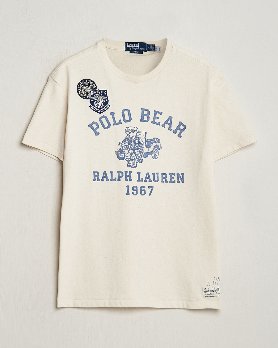 Herre | T-Shirts | Polo Ralph Lauren | Graphic Printed Crew Neck T-Shirt Deckwash White