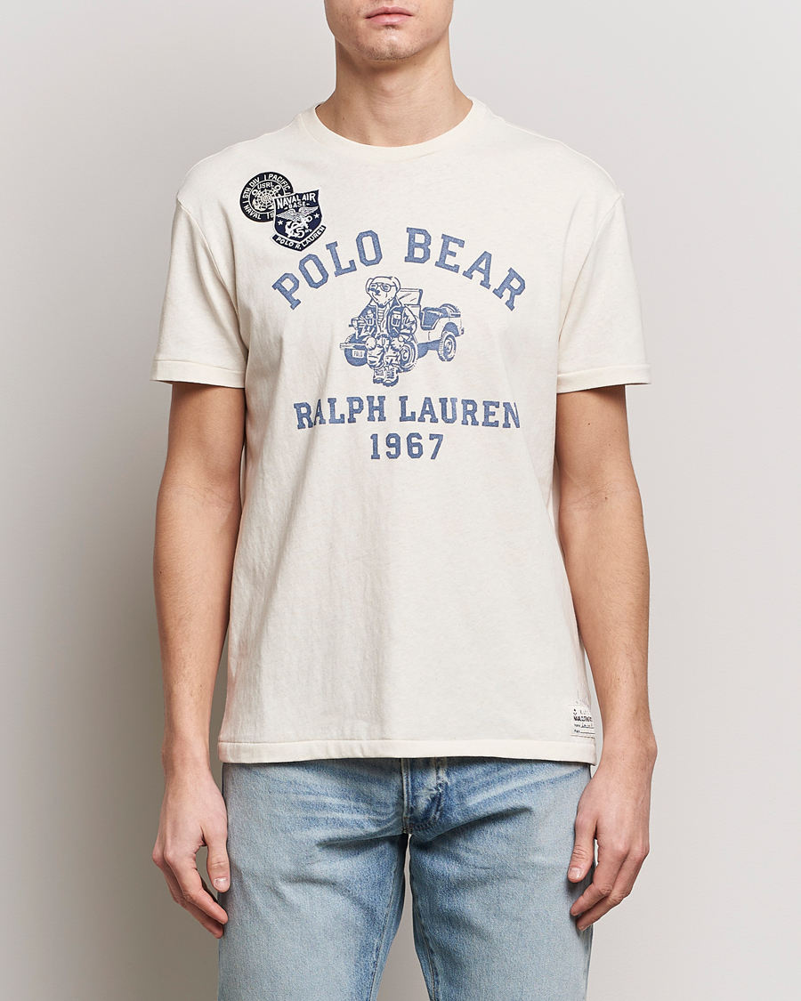 Herre |  | Polo Ralph Lauren | Graphic Printed Crew Neck T-Shirt Deckwash White