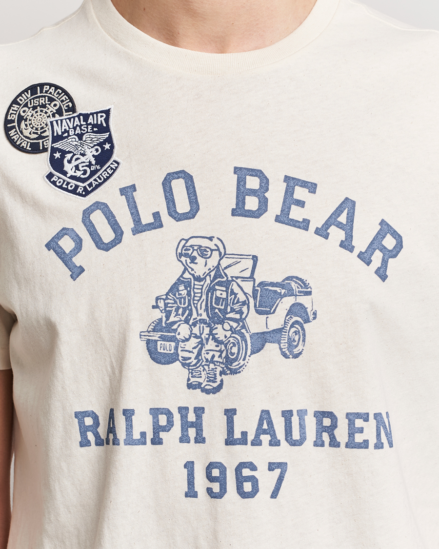 Herre | T-Shirts | Polo Ralph Lauren | Graphic Printed Crew Neck T-Shirt Deckwash White