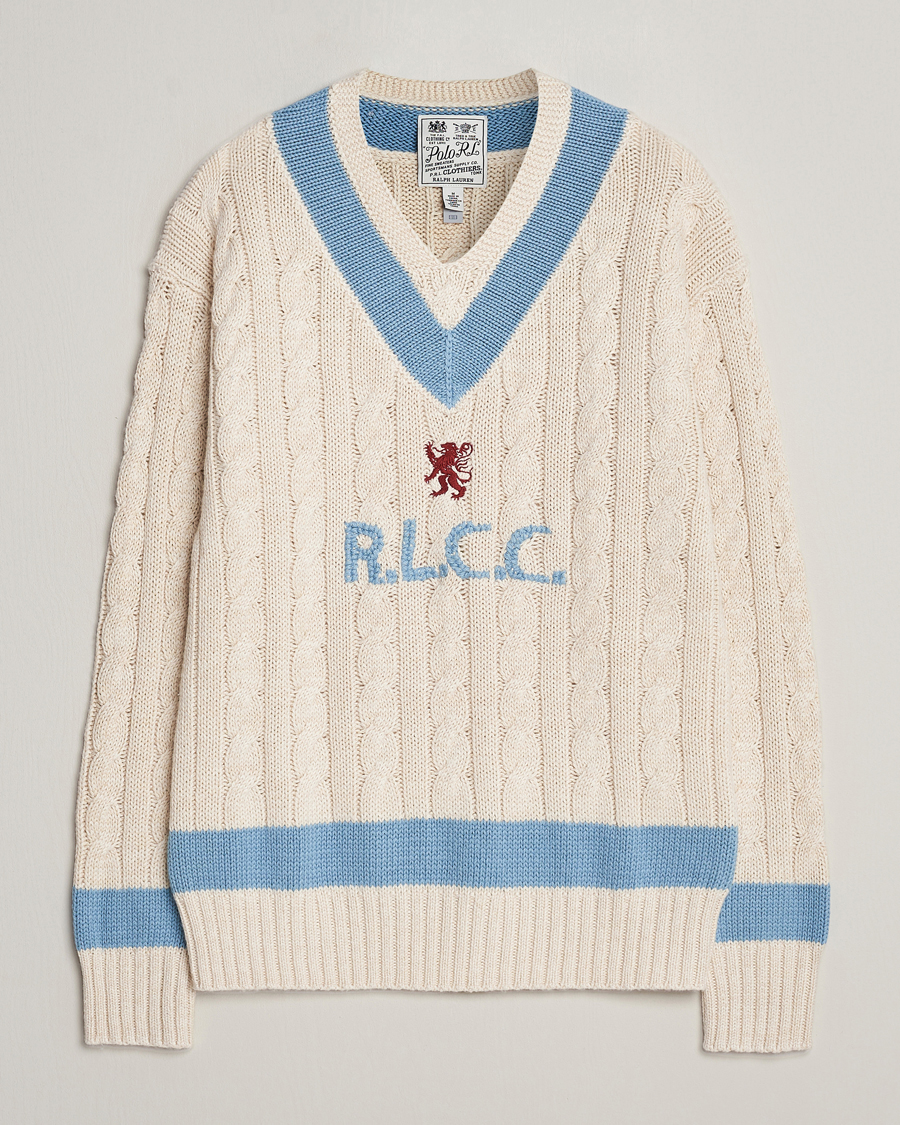 Herre | Gensere | Polo Ralph Lauren | Cotton/Cashmere Cricket Knitted Sweater Parchment Cream