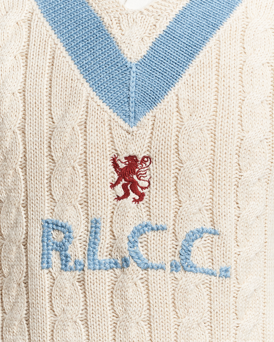 Herre | Gensere | Polo Ralph Lauren | Cotton/Cashmere Cricket Knitted Sweater Parchment Cream