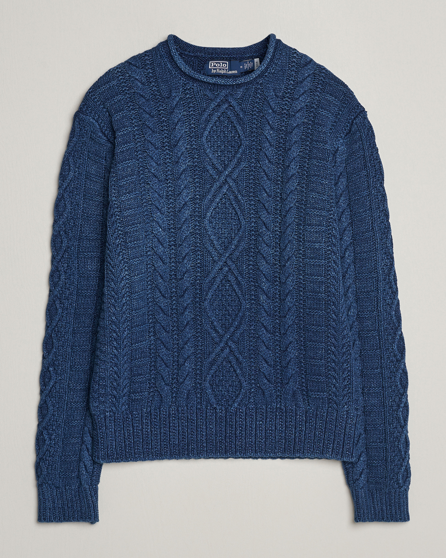 Herre | Gensere | Polo Ralph Lauren | Cotton Fisherman Sweater Indigo