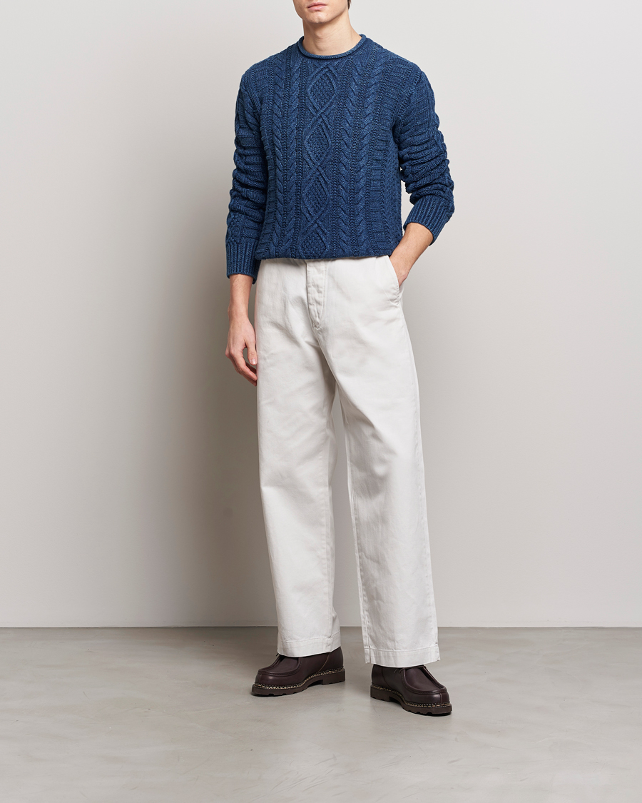 Herre | Gensere | Polo Ralph Lauren | Cotton Fisherman Sweater Indigo