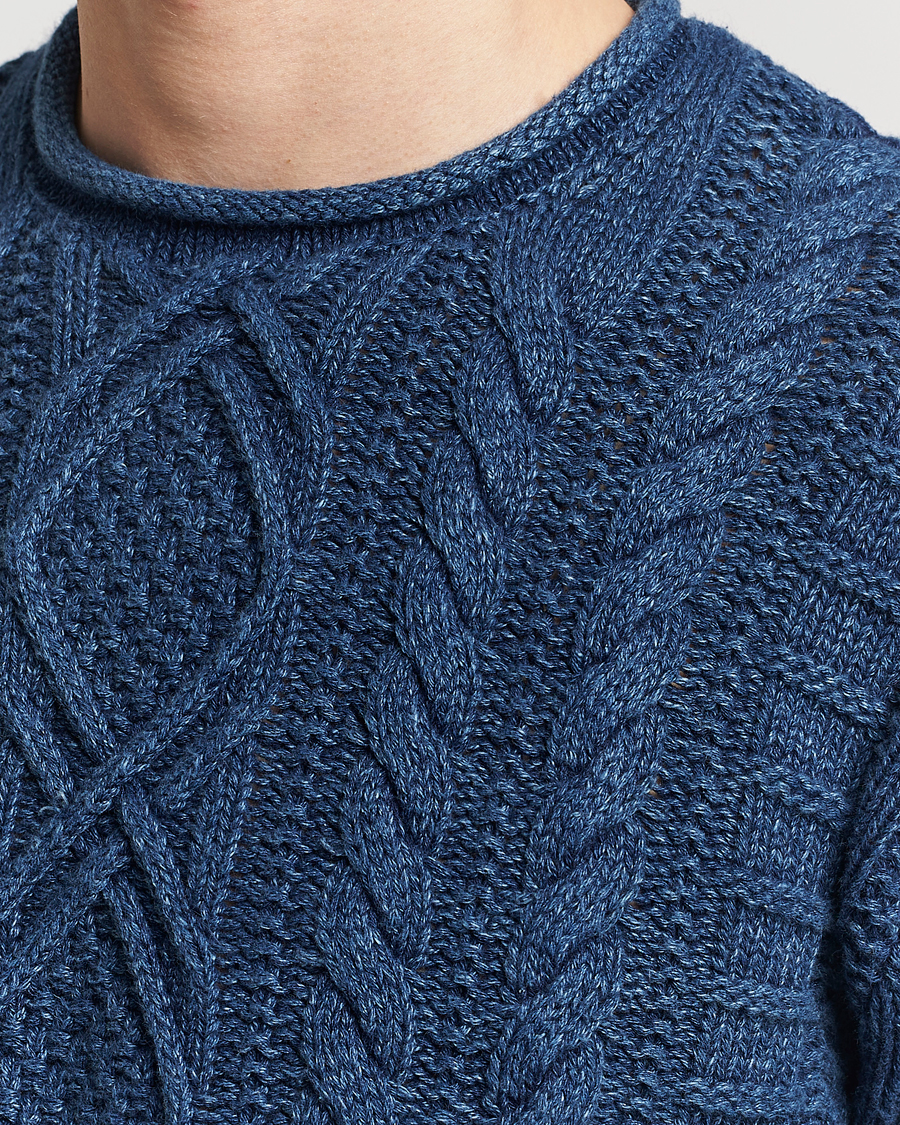 Herre | Gensere | Polo Ralph Lauren | Cotton Fisherman Sweater Indigo