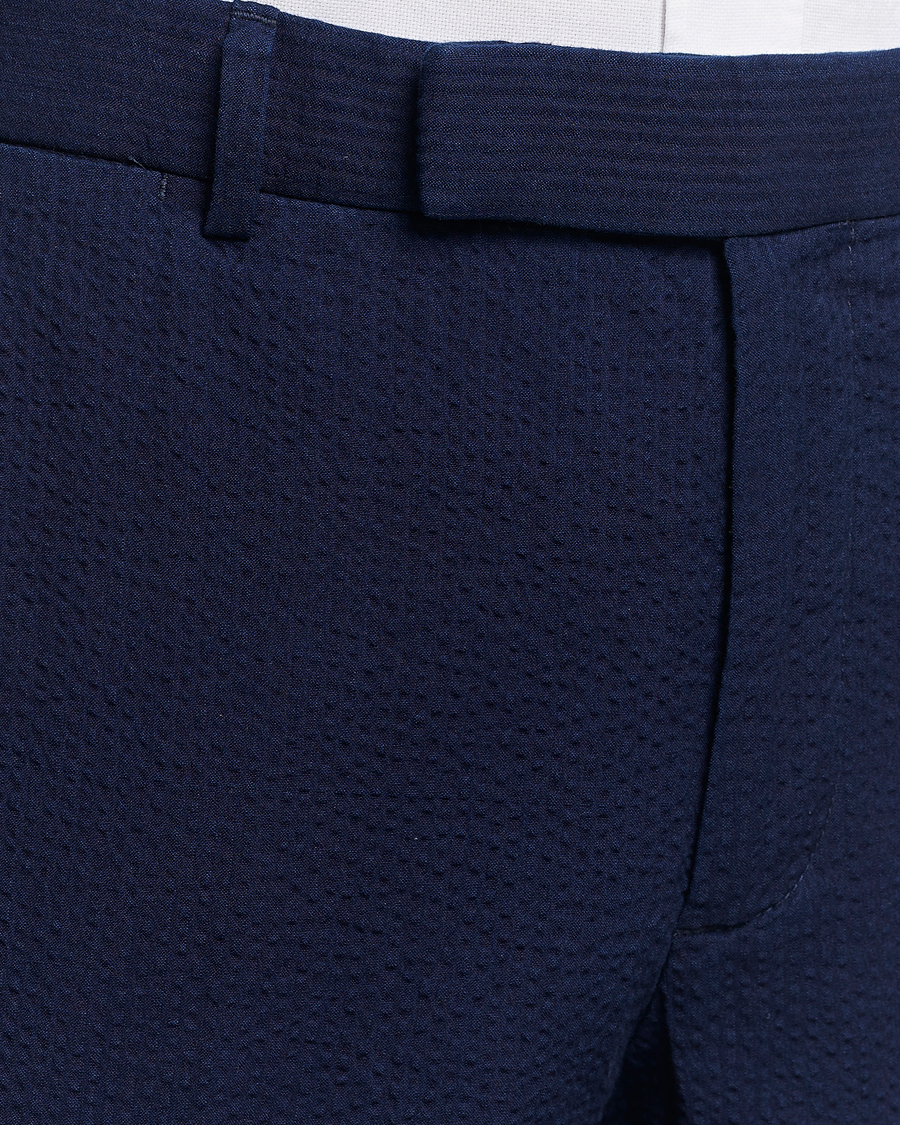 Herre | Bukser | Polo Ralph Lauren | Pleated Seersucker Trousers Indigo