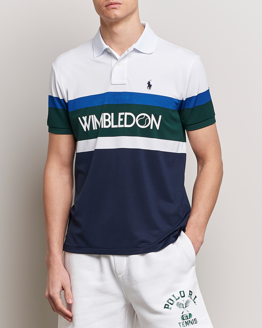 Herre | Pikéer | Polo Ralph Lauren | Wimbledon Block Custom Slim Fit Polo Refined Navy/Multi