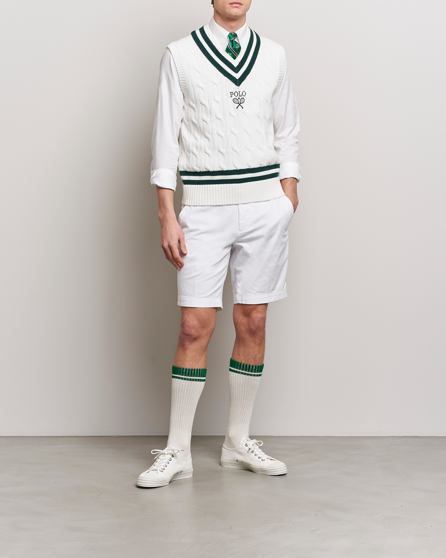 Herre | Gensere | Polo Ralph Lauren | Wimbledon Cricket Vest White/Moss Agate