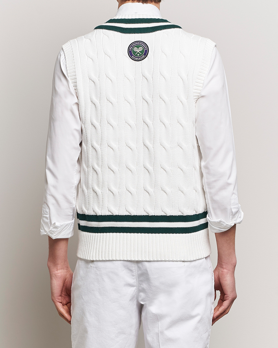 Herre | Gensere | Polo Ralph Lauren | Wimbledon Cricket Vest White/Moss Agate