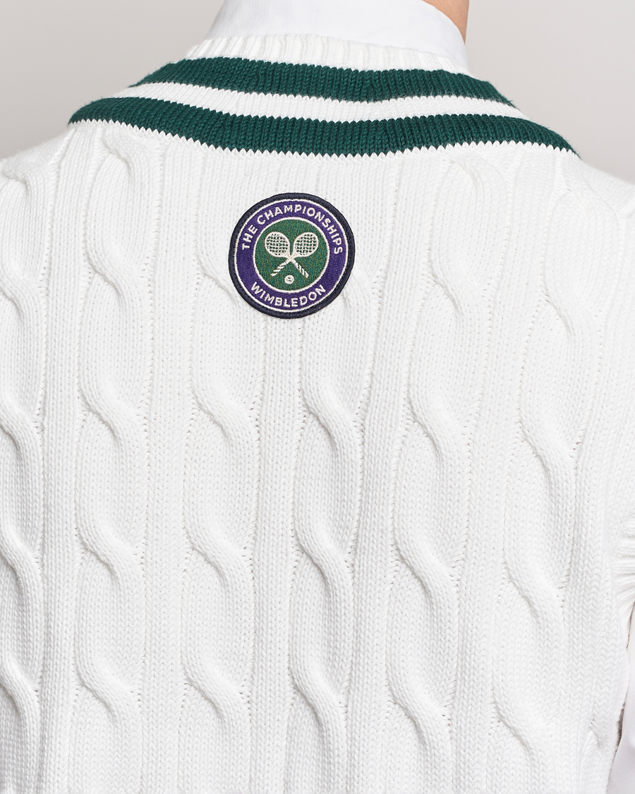 Herre | Gensere | Polo Ralph Lauren | Wimbledon Cricket Vest White/Moss Agate