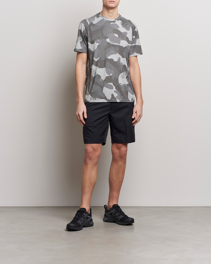 Herre | T-Shirts | RLX Ralph Lauren | Peached Airflow Camo Crew Neck T-Shirt Grey