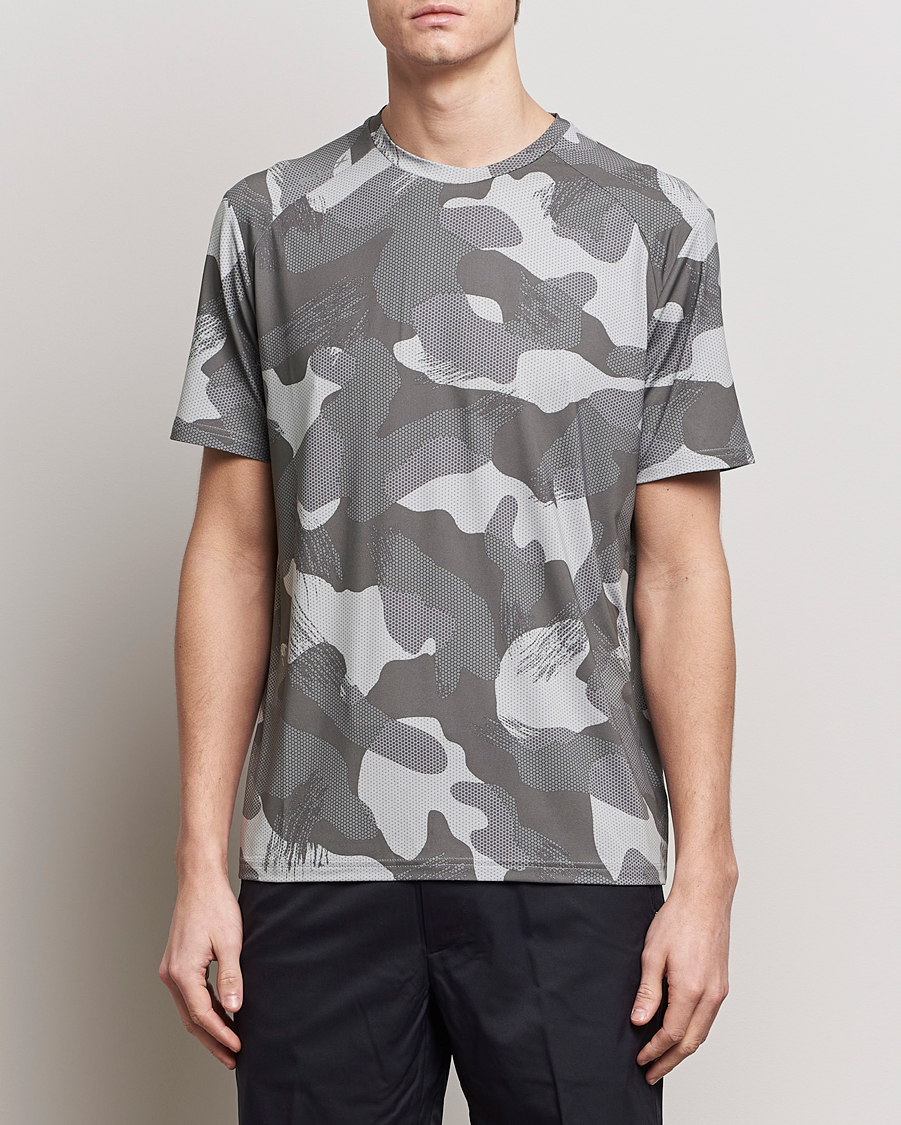 Herre | Klær | RLX Ralph Lauren | Peached Airflow Camo Crew Neck T-Shirt Grey